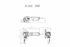 Metabo 1400 Watt Electronic Angle Grinder WE15-150 diagram with specs